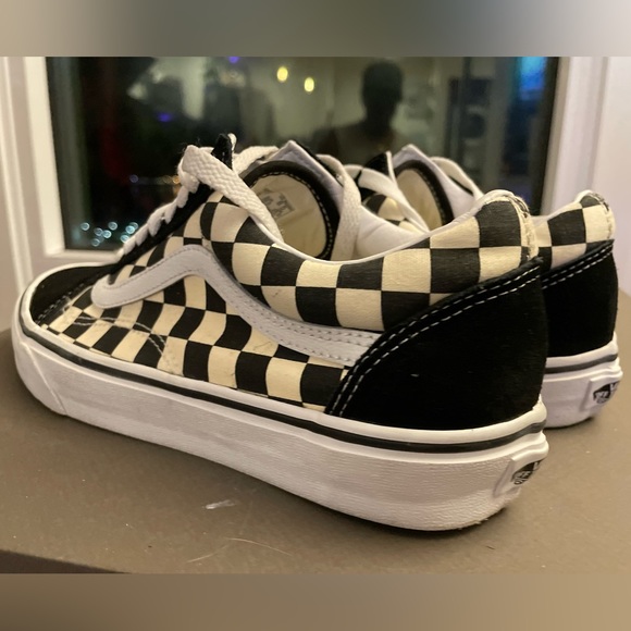 Vans Old Skool Trainers Primary Checkered Black/White Size 7 - Picture 12 of 16